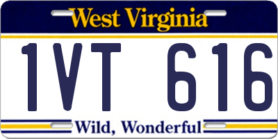 WV license plate 1VT616