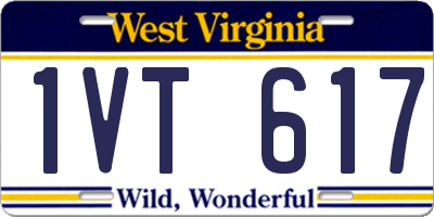WV license plate 1VT617