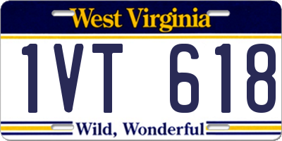 WV license plate 1VT618