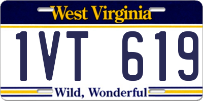 WV license plate 1VT619