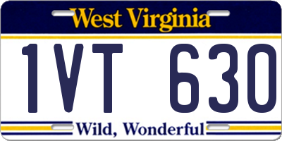 WV license plate 1VT630