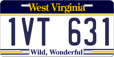 WV license plate 1VT631