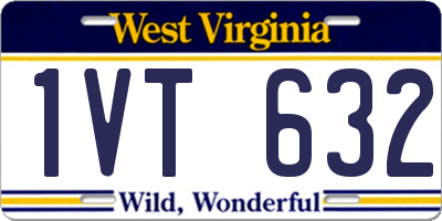 WV license plate 1VT632