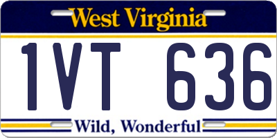 WV license plate 1VT636