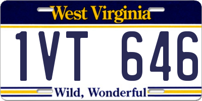 WV license plate 1VT646