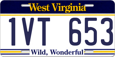WV license plate 1VT653