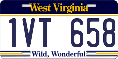 WV license plate 1VT658