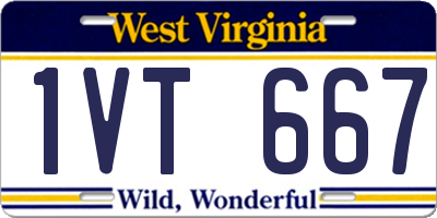 WV license plate 1VT667