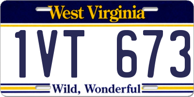 WV license plate 1VT673