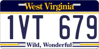 WV license plate 1VT679