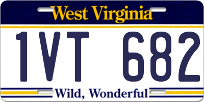 WV license plate 1VT682