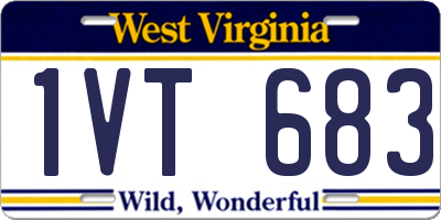 WV license plate 1VT683