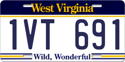 WV license plate 1VT691