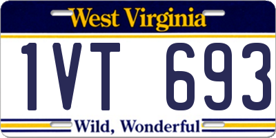 WV license plate 1VT693