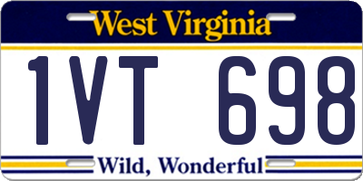WV license plate 1VT698