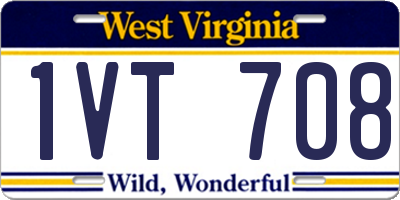 WV license plate 1VT708