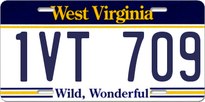 WV license plate 1VT709