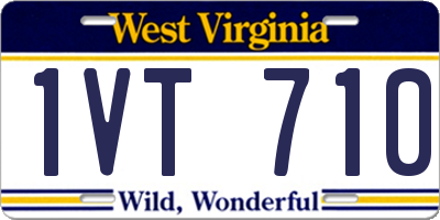 WV license plate 1VT710