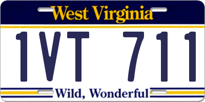 WV license plate 1VT711