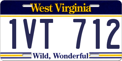 WV license plate 1VT712