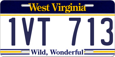 WV license plate 1VT713