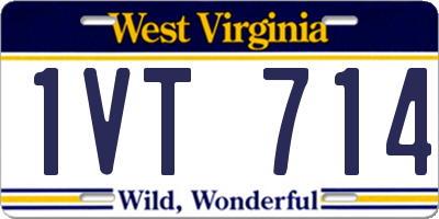 WV license plate 1VT714
