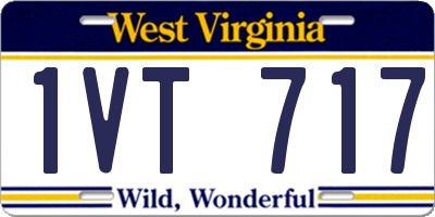 WV license plate 1VT717