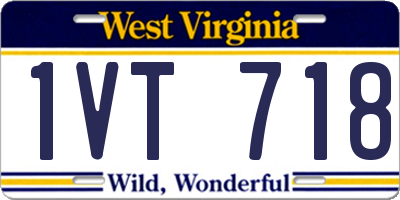 WV license plate 1VT718