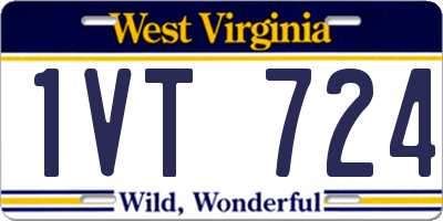 WV license plate 1VT724