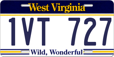 WV license plate 1VT727