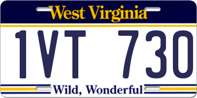 WV license plate 1VT730