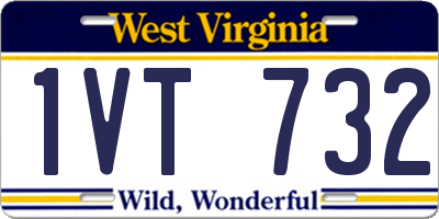 WV license plate 1VT732