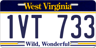 WV license plate 1VT733