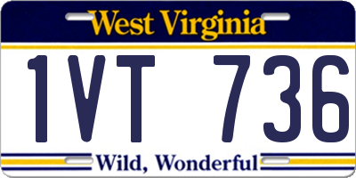 WV license plate 1VT736