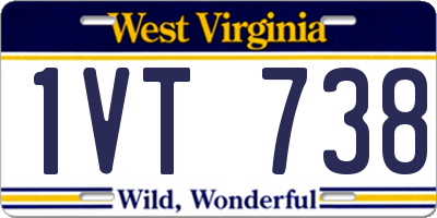 WV license plate 1VT738