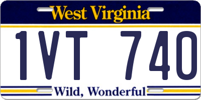 WV license plate 1VT740