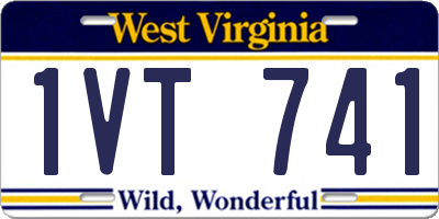 WV license plate 1VT741