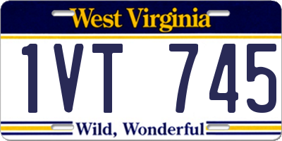 WV license plate 1VT745