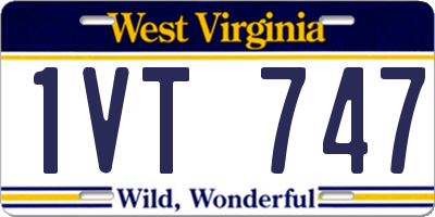 WV license plate 1VT747