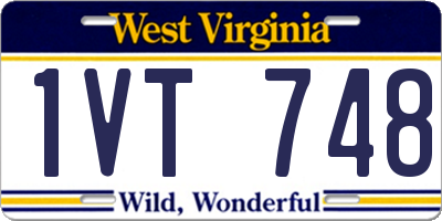 WV license plate 1VT748