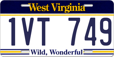 WV license plate 1VT749