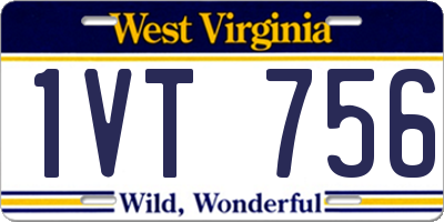WV license plate 1VT756