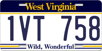 WV license plate 1VT758