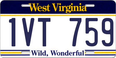 WV license plate 1VT759