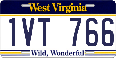 WV license plate 1VT766