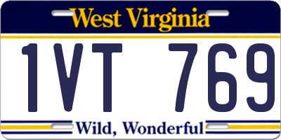 WV license plate 1VT769