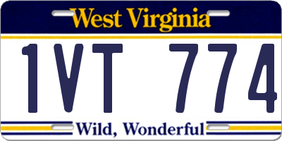 WV license plate 1VT774