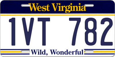 WV license plate 1VT782