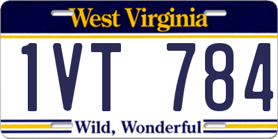 WV license plate 1VT784