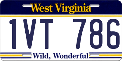 WV license plate 1VT786